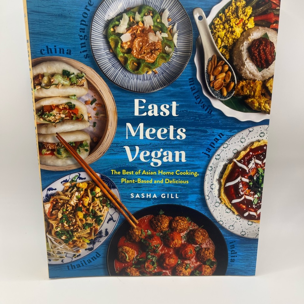 East Meets Vegan by - Blue Cookbook Cover